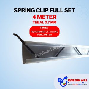 Spring Clip 4 Meter — Alat Penjepit Plastik UV Green House / Kandang Ayam