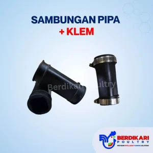 Sambungan Pipa + Klem/Sambungan Pipa Kotak (Lurus)