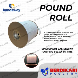 Wicking 1400 Roll Sparepart Jamesway Part Number 634A-01-4186