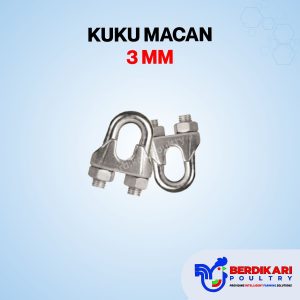 Kuku Macan Clamp / Klem Tali Kawat Baja 3 mm